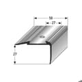 Miniatyrbild 3 av 5: PROVISTON Trappsteg 27 x 58 x 1000 mm Trappsteg Hörnlist Kombination Hörnlist Anodiserad aluminium Ljus brons Perc...