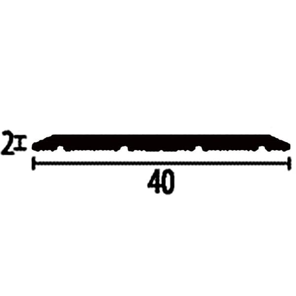 PROVISTON Övergångsprofil l 40 mm H 0 - 99 mm L 900 mm Polerat aluminium Slät Självhäftande