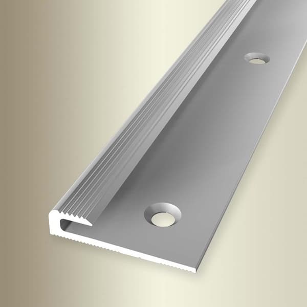 Avslutningsprofil 6 x 30 x 2500 mm Aluminium Räfflad stoppprofil Silver Küberit