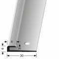 Miniatyrbild 4 av 4: Avslutningsprofil 6 x 30 x 2500 mm Aluminium Räfflad stoppprofil Silver Küberit