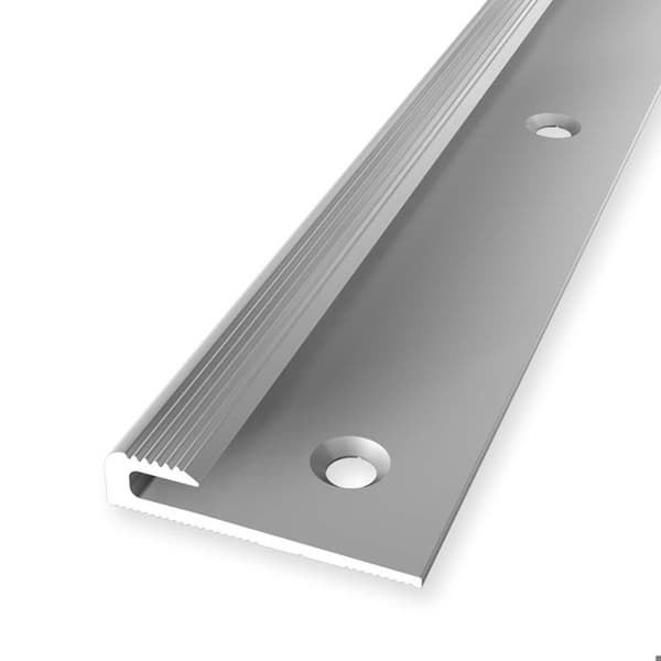 Avslutningsprofil 6 x 30 x 2500 mm Aluminium Räfflad stoppprofil Silver Küberit