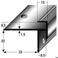 Miniatyrbild 1 av 2: Tröskel för anodiserad aluminium i guld L 10 mm H 8.5 mm Genomgående 1 st
