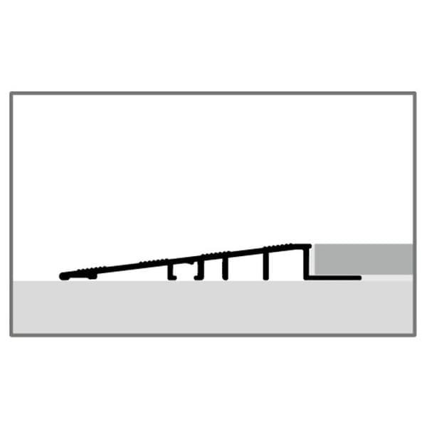 Profil av återhämtningsplatta golv 12.5x100x2500mm Tjocklek 12.5mm i aluminium Küberit