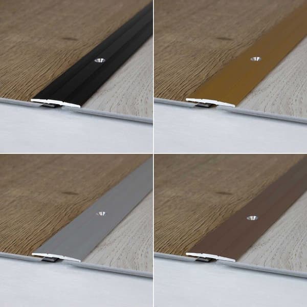 PROVISTON Profil av övergång Anodiserad aluminium g 27 mm H 1.7 mm L 2700 mm Förborrad