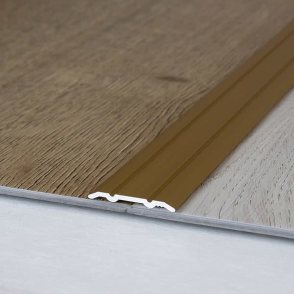 Anodiserad aluminiumtröskel Gold L 1000 mm l 24.5 mm H 1.25 mm Självhäftande