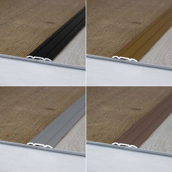 Anodiserad aluminiumtröskel Gold L 1000 mm l 24.5 mm H 1.25 mm Självhäftande
