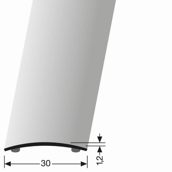 Tröskelstång 3 x 30 x 1000 mm Polerad Messing Glidande övergångsprofil Självhäftande Küberit