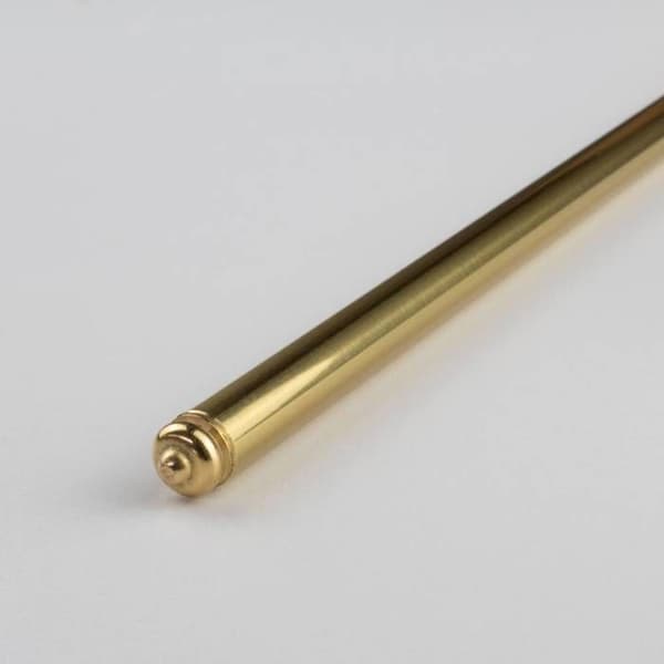 Skyffelstång 10 mm polerat mässing eller förnicklat med stängningsknappar - Polerat mässing - 1200