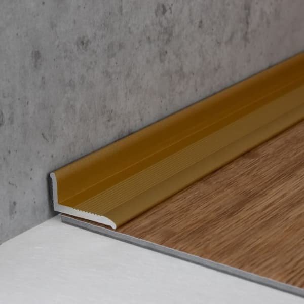 Självhäftande sockel 10 x 18,4 mm för väggavslutning i anodiserad aluminium ljusbrons-2700