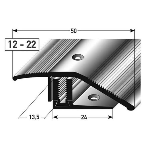 Profi är av kompensation profi är av anpassning Stratifierad H 12 x22 mm 50 mm i 3 delar av anodiserad aluminium borrad F ex-brons c air-2...