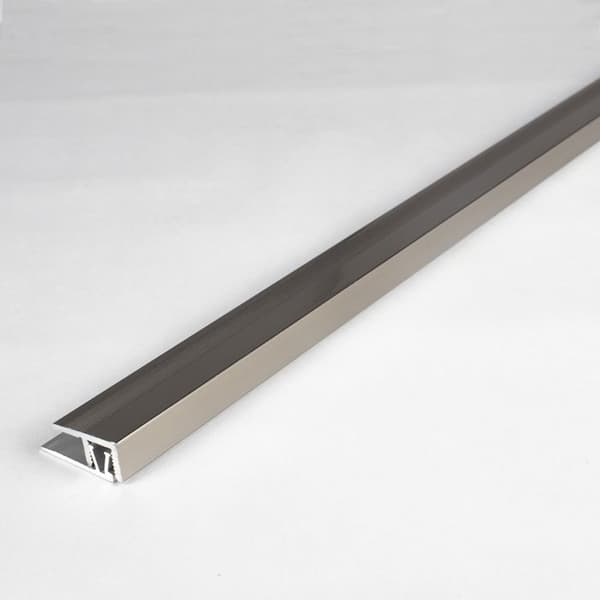 Klipprofil för avslutning, dekorlist i laminat H 7 - 10 mm l 21,5 mm i 2 delar anodiserad aluminium - ljusbrons - 100...