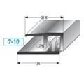 Miniatyrbild 1 av 6: Klipprofil för avslutning, dekorlist i laminat H 7 - 10 mm l 21,5 mm i 2 delar anodiserad aluminium - ljusbrons - 100...