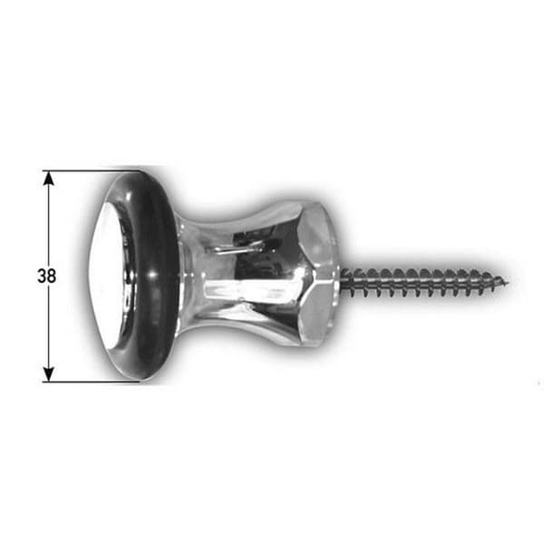 Dörrstopp för golvmontering diameter 38 mm