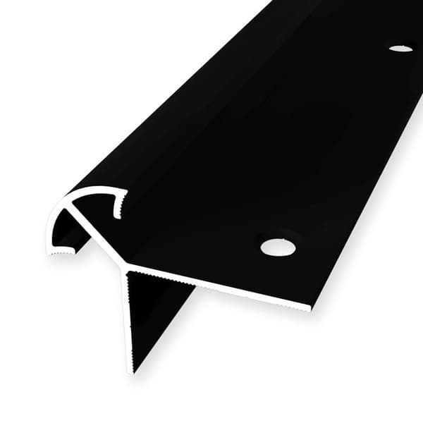 Profil av näsbrunn 40 x 50 x 2500 mm Vinkelprofil i aluminium Slät Infälld Förborrad Küberit Svart