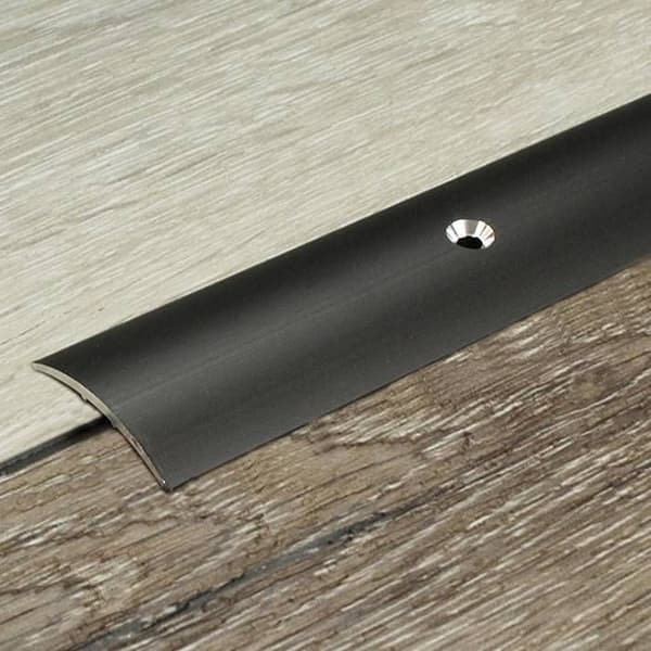 PROVISTON Profil av övergång Anodiserad aluminium Ljusbrons l 28 mm H 1.5 mm L 1000 mm Självhäftande