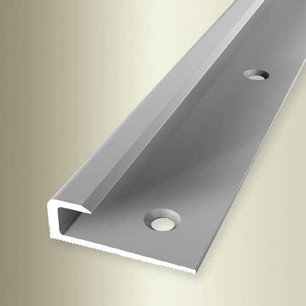 PROVISTON Ramprofil l 30 mm H 7 mm L 2500 mm Anodiserad aluminium Fällbar slät silver Färdigskuren öppen