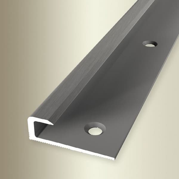 PROVISTON Ramprofil l 30 mm H 7 mm L 2500 mm Anodiserad aluminium Fällbar slät silver Färdigskuren öppen