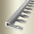 Miniatyrbild 1 av 6: PROVISTON Ramprofil l 30 mm H 7 mm L 2500 mm Anodiserad aluminium Fällbar slät silver Färdigskuren öppen