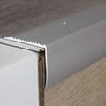 Miniatyrbild 2 av 5: PROVISTON Trappsteg 42 x 50 x 2500 mm Trappstegsnos Alugärn Kombination Aluminium anodiserad Silver perforerad