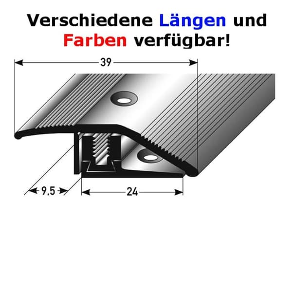 Justerbar profil tröskel för laminatgolv H 7 - 17 mm anodiserad aluminium Flex