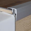 Miniatyrbild 5 av 6: Nez de marche för laminatparkett hörn H 7 x 15,5 mm l 28 mm i 3 delar anodiserat aluminium med hål Flex-guld-2700