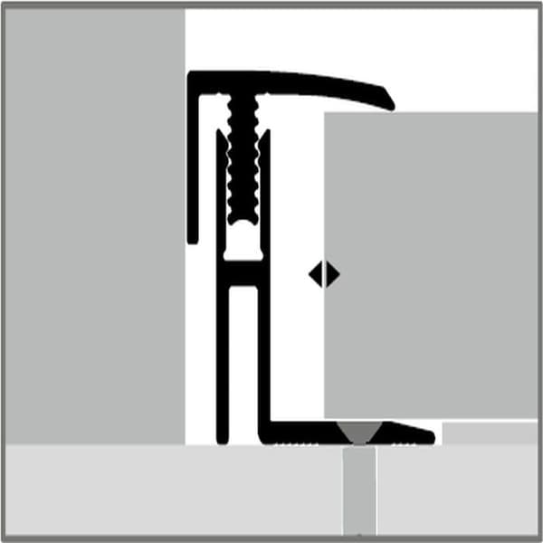 PROVISTON Avslutningsprofil Parkettkompensation l 21 mm H 17 - 22 mm L 1000 mm Aluminiumprofil Brons