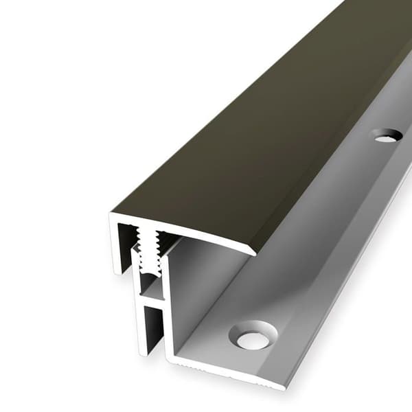 PROVISTON Avslutningsprofil Parkettkompensation l 21 mm H 17 - 22 mm L 1000 mm Aluminiumprofil Brons