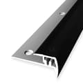 Miniatyrbild 1 av 4: Nez de marche 21 x 21,5 mm Aluminium Cornière striée Encastrée Percée Küberit Svart L 2700 mm