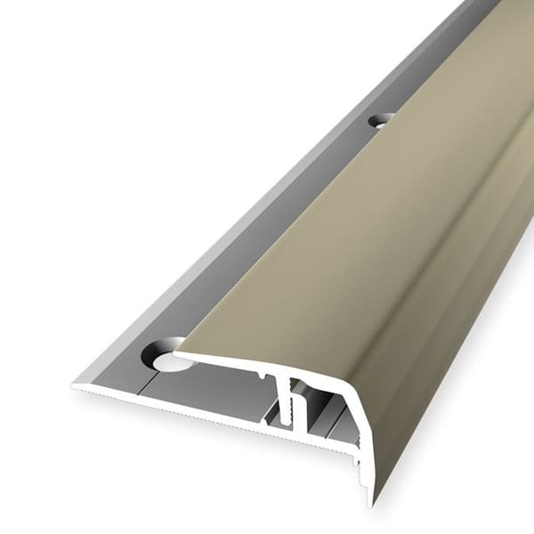 PROVISTON Profil för trappräcke Metallprofil l 33 mm Kompensation av H 7 - 14 mm L 1000 mm Aluminiumprofil Sand