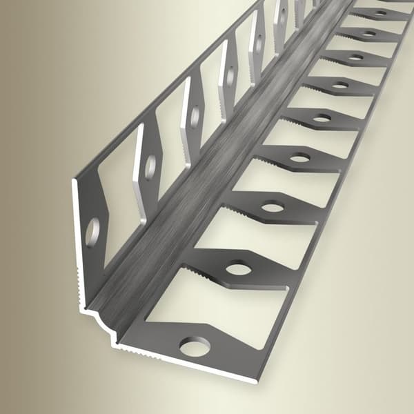 Väggprofil "No. 160" 25 x 25 x 2700 mm Alu Hörnprofil tapet Slät Stämplad stål slutet