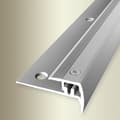 Miniatyrbild 3 av 4: Nez de marche 21 x 21.5 mm Aluminium Cornière striée Encastrée Percée Küberit Silver L 2700 mm