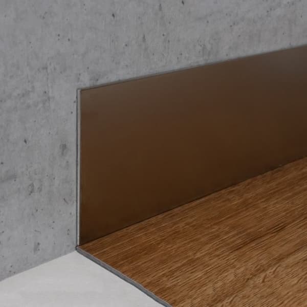 Plinth i profilerad rostfritt stål för montering 2500 mm borrad Typ av borrad fästning Tjocklek 1 mm L 2500 mm l 100 mm