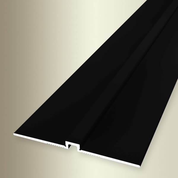 Sammanfogning profil 4 x 4 x 2700 mm H ram 2 mm Väggprofil i aluminium Slät Küberit Svart Montering utan borrning