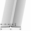 Miniatyrbild 4 av 4: Sammanfogning profil 4 x 4 x 2700 mm H ram 2 mm Väggprofil i aluminium Slät Küberit Svart Montering utan borrning
