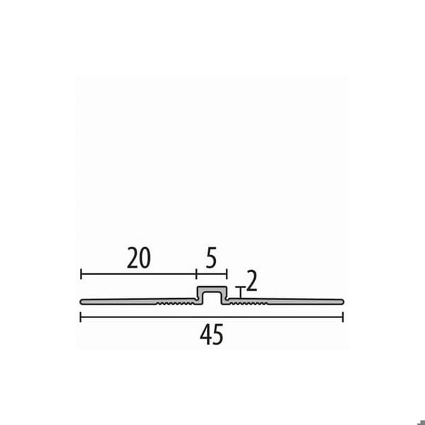 Sammanfogning profil 4 x 4 x 2700 mm H ram 2 mm Väggprofil i aluminium Slät Küberit Svart Montering utan borrning