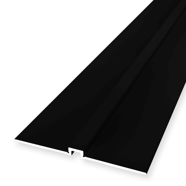 Sammanfogning profil 4 x 4 x 2700 mm H ram 2 mm Väggprofil i aluminium Slät Küberit Svart Montering utan borrning