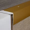 Miniatyrbild 2 av 5: PROVISTON Trappsteg 42 x 50 x 1000 mm Trappsteg Aluminiumhörn Kombinerad hörn Anodiserad guld Aluminium med hål