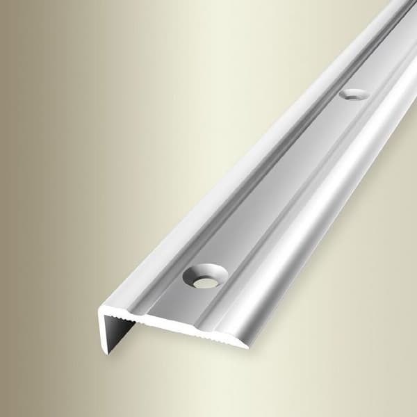 PROVISTON Hörnprofil l 24,5 mm H 0 - 7 mm L 900 mm Anodiserad Aluminium Med spår Lätt att böja Silver Genomgående hål
