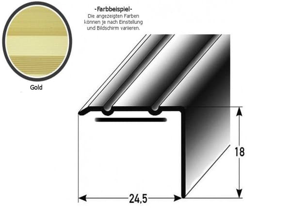 PROVISTON Hörnlist Alu anodiserad Silver l 24.5 mm H 10 mm Självhäftande L 1000 mm