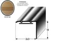 Miniatyrbild 2 av 6: PROVISTON Hörnlist Alu anodiserad Silver l 24.5 mm H 10 mm Självhäftande L 1000 mm