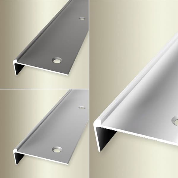 PROVISTON Profil kant av gång l 48 mm H 3 mm Aluminium Foré Metallprofil L 1000 mm Rostfritt stål