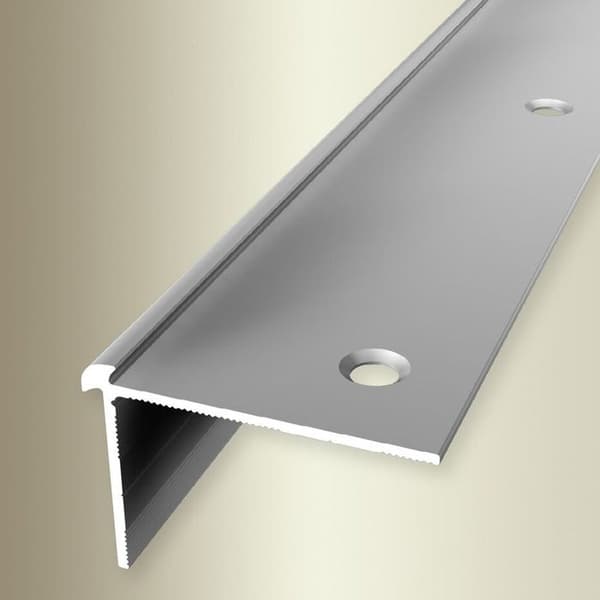 PROVISTON Profil för trappnos l 39 mm H 2.5 mm Profilerad i aluminium Slät Genomborrad