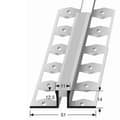 Miniatyrbild 4 av 5: Profil för dilatationsfog 14 x 51 mm H för inramning 12.5 mm Profil för kakel Stängt Stämplat Küberit