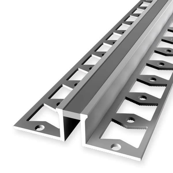 Profil för dilatationsfog 14 x 51 mm H för inramning 12.5 mm Profil för kakel Stängt Stämplat Küberit