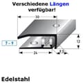 Miniatyrbild 4 av 6: Avslutningsprofil för laminatgolv H 7 x 9 mm rostfritt stål Flex