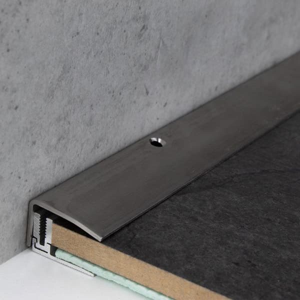 Avslutningsprofil för laminatgolv H 7 x 9 mm rostfritt stål Flex
