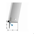 Miniatyrbild 4 av 5: Nose profile för gång 33 x 43 mm Vinkelprofil i aluminium Slät Infällt Genomborrad Küberit Silver L 2500 mm
