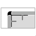 Miniatyrbild 5 av 5: Nose profile för gång 33 x 43 mm Vinkelprofil i aluminium Slät Infällt Genomborrad Küberit Silver L 2500 mm