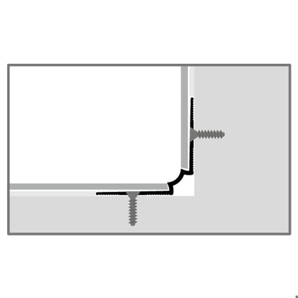 Profil av trappräcke 29 x 29 x 2500 mm Aluminium Inre hörntrappa Slät Nedsänkt Genomgående Küberit Brons