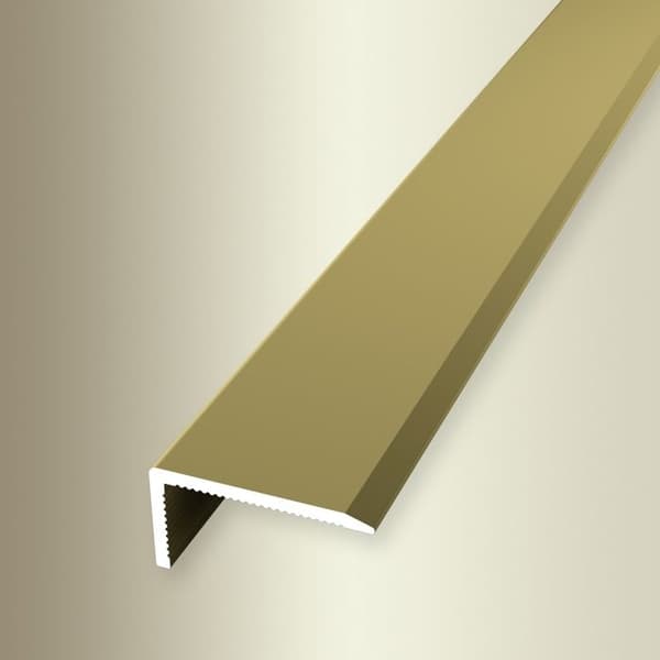 Profil på näs- och trappnosprofil 10 x 20 x 1000 mm Aluminium Vinkelformad Slät Ej genomborrad diff. s Küberit Guld